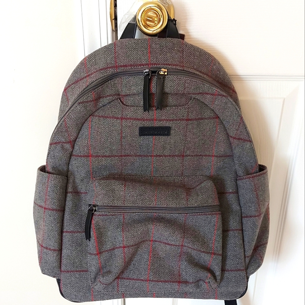 NWT - Baekgaard Tweed Grey Clark Backpack